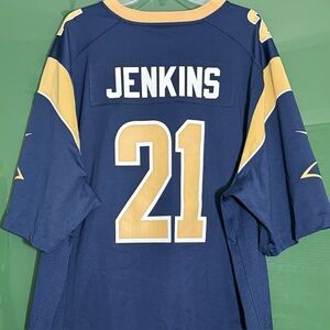 Nike Janoris Jackrabbit Jenkins St. Louis Rams #21 Home Blue Game Jersey Men XXL